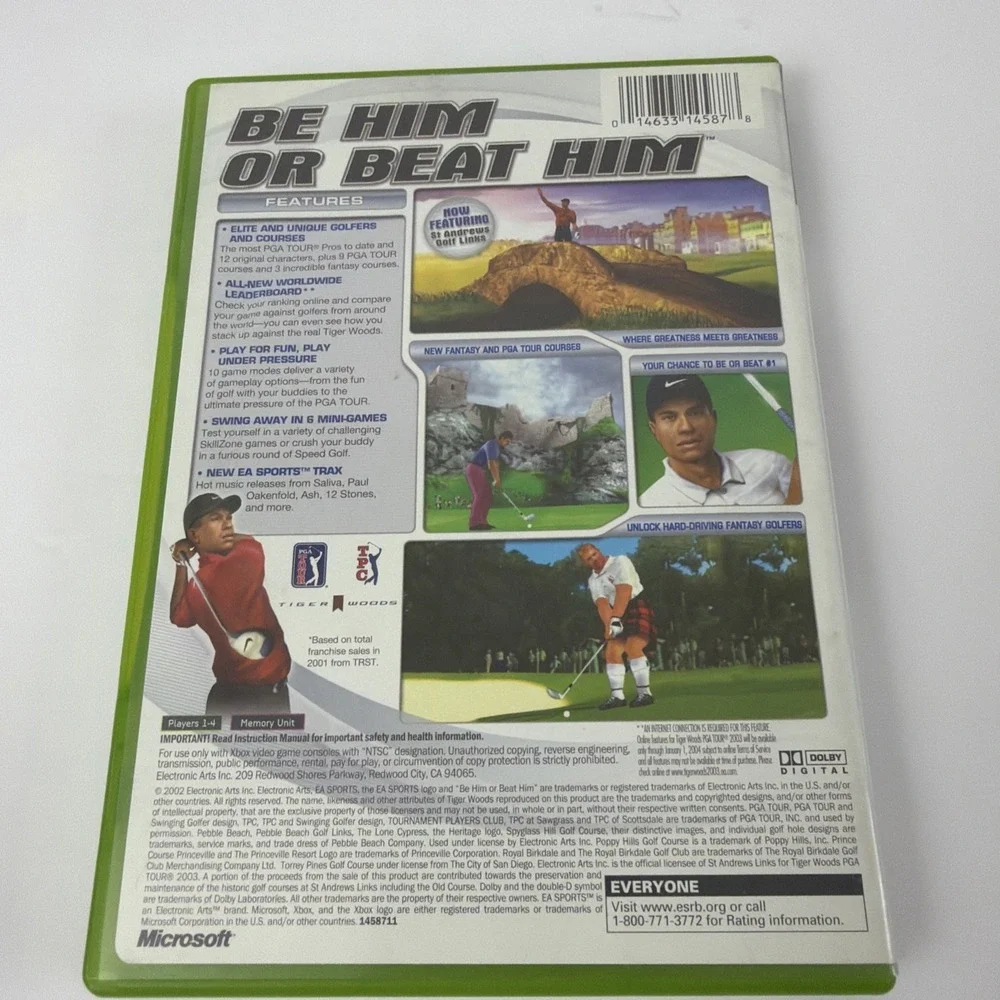 Tiger Woods PGA Tour 2003 Xbox Original EA Sports Video Game Untested
